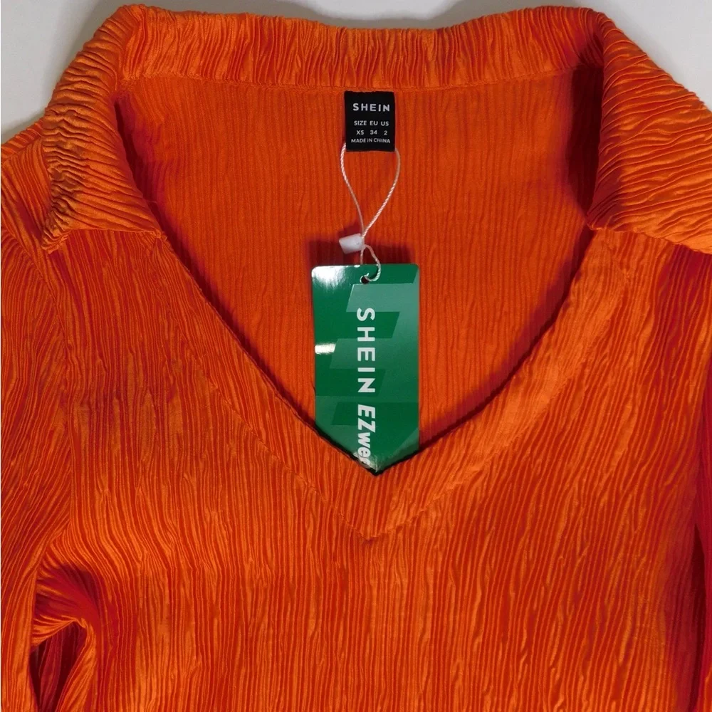 Orange Fringe Dress (X-Small) - Picture 5 of 7